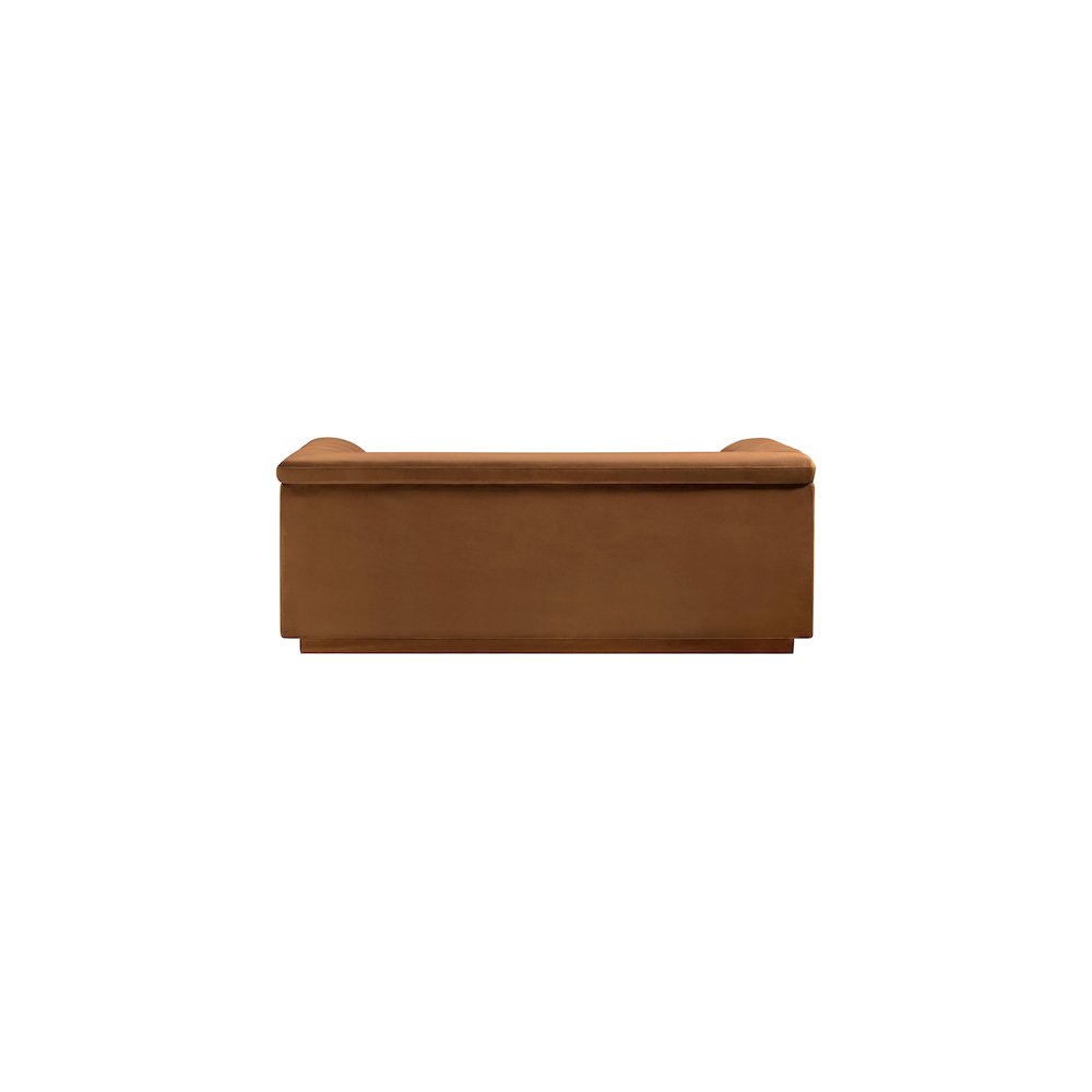 Cascade Saddle Velvet Fabric Loveseat