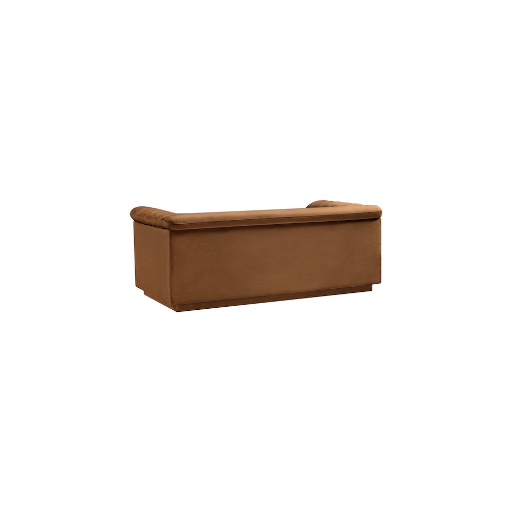 Cascade Saddle Velvet Fabric Loveseat