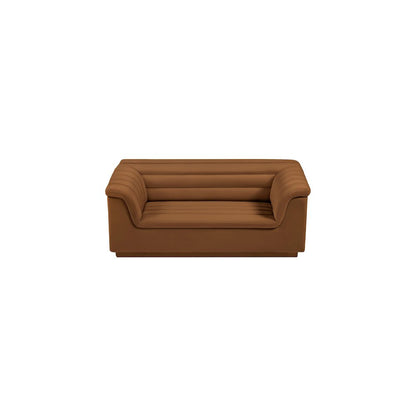 Cascade Saddle Velvet Fabric Loveseat