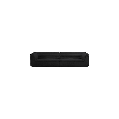 Cascade Black Boucle Fabric Modular Sofa
