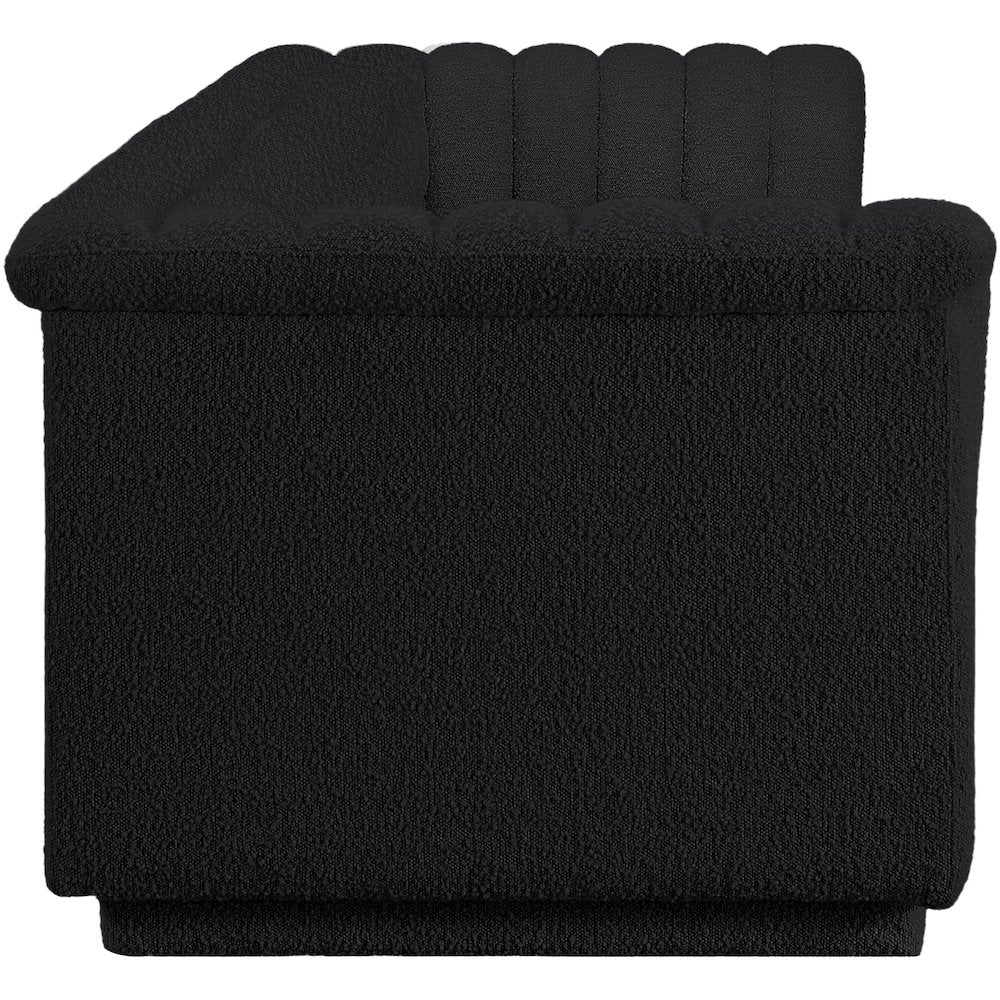 Cascade Black Boucle Fabric Modular Sofa