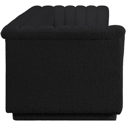 Cascade Black Boucle Fabric Modular Sofa