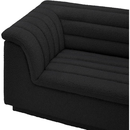 Cascade Black Boucle Fabric Modular Sofa