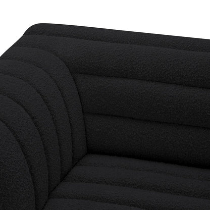 Cascade Black Boucle Fabric Modular Sofa