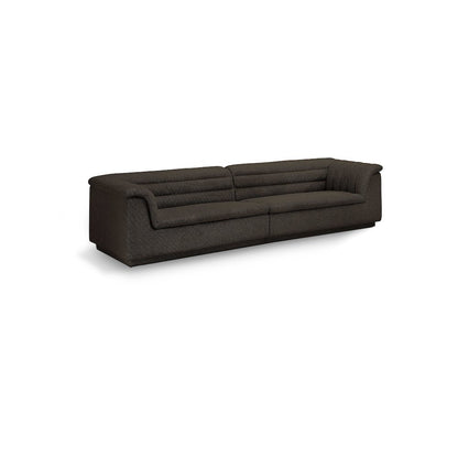 Cascade Brown Boucle Fabric Modular Sofa
