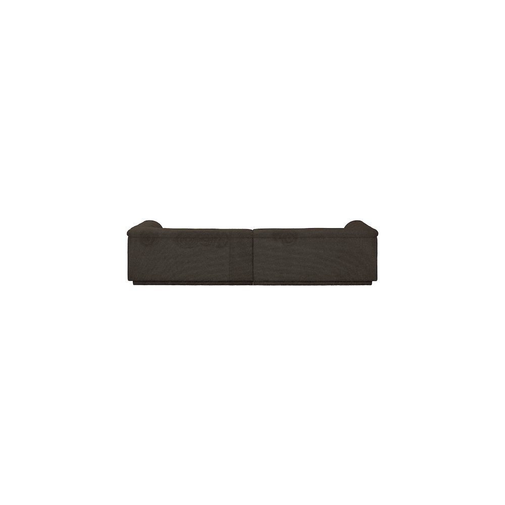 Cascade Brown Boucle Fabric Modular Sofa