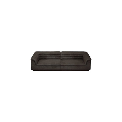 Cascade Brown Boucle Fabric Modular Sofa