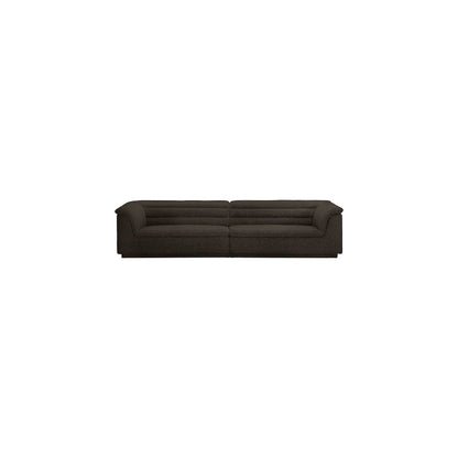 Cascade Brown Boucle Fabric Modular Sofa