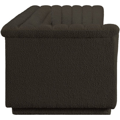 Cascade Brown Boucle Fabric Modular Sofa
