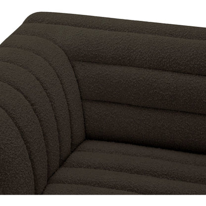 Cascade Brown Boucle Fabric Modular Sofa