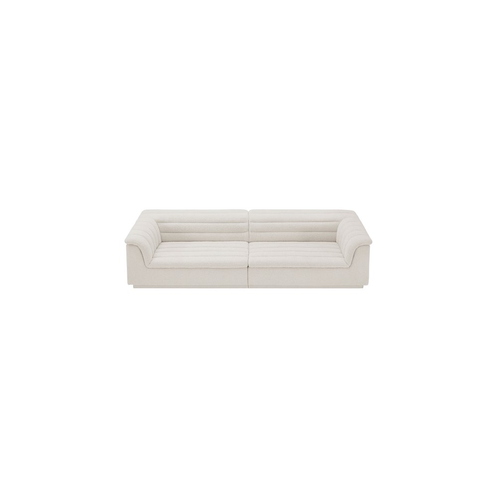 Cascade Cream Boucle Fabric Modular Sofa