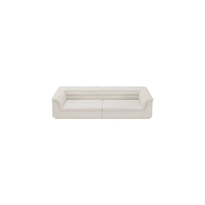Cascade Cream Boucle Fabric Modular Sofa