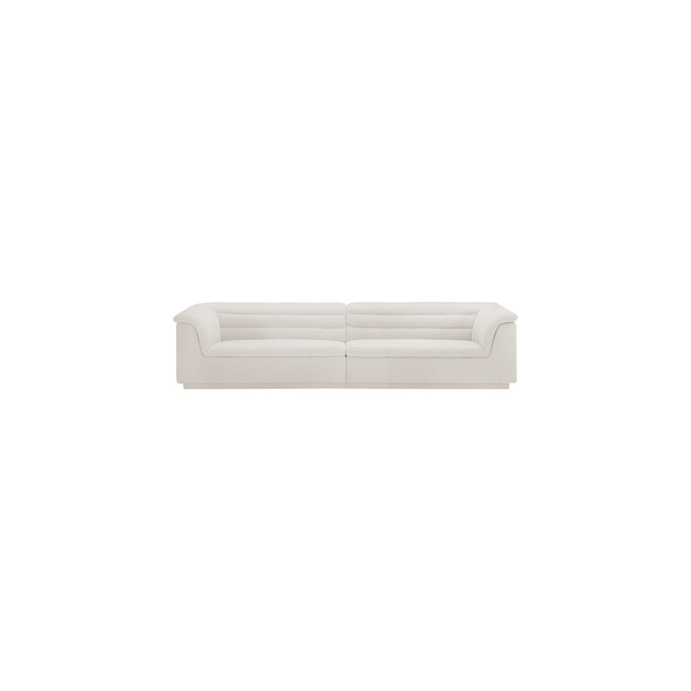 Cascade Cream Boucle Fabric Modular Sofa