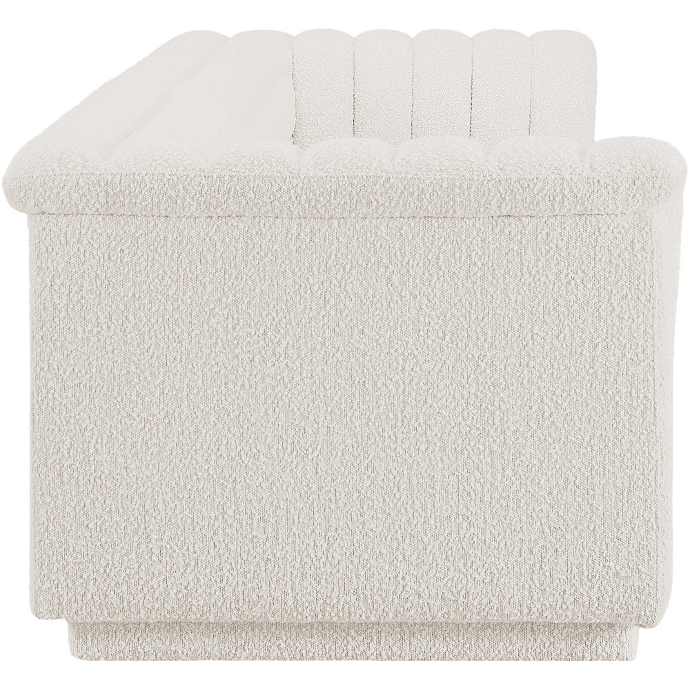 Cascade Cream Boucle Fabric Modular Sofa