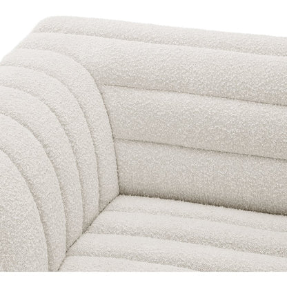 Cascade Cream Boucle Fabric Modular Sofa