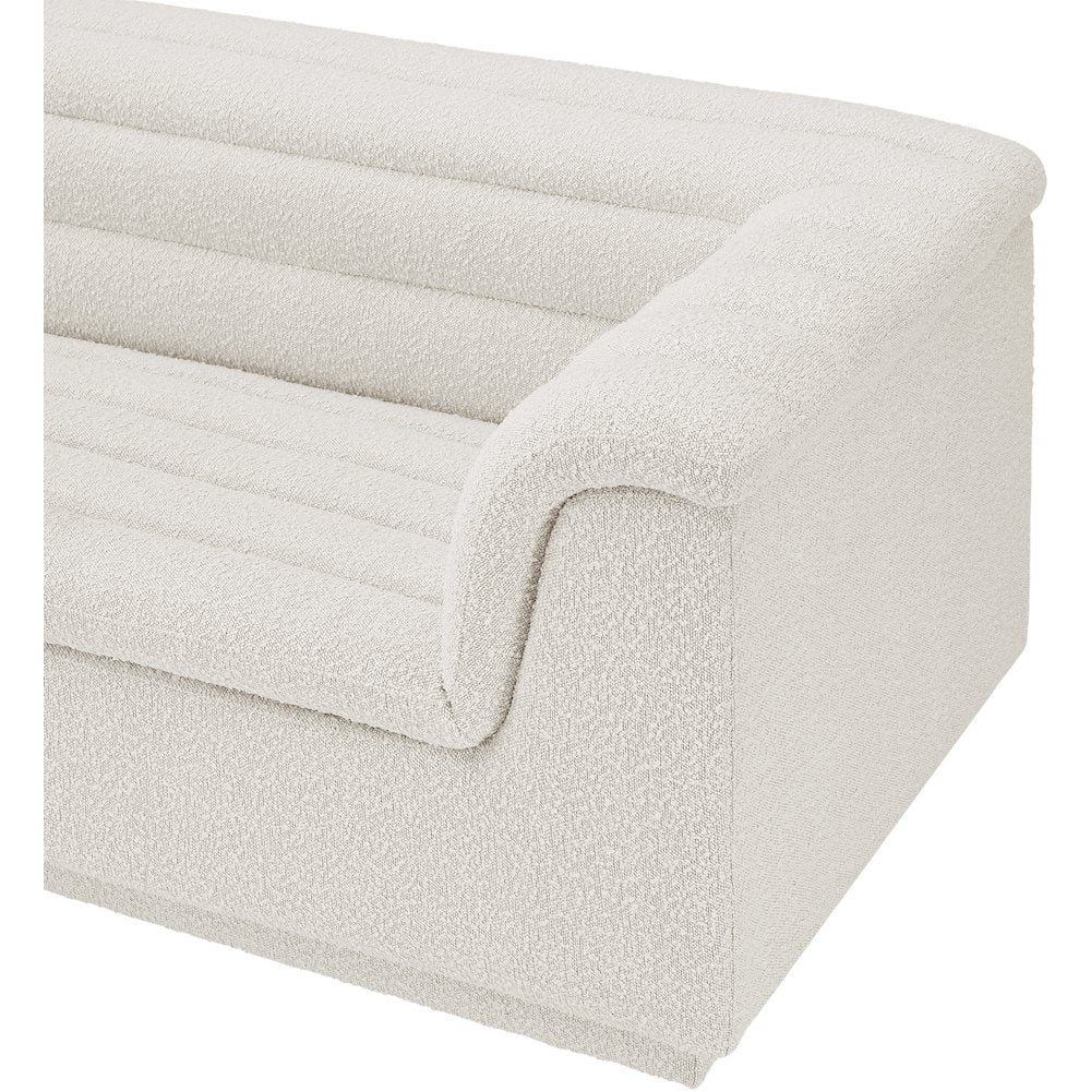Cascade Cream Boucle Fabric Modular Sofa