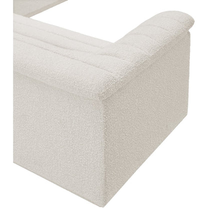 Cascade Cream Boucle Fabric Modular Sectional