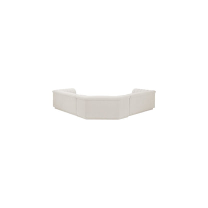 Cascade Cream Boucle Fabric Modular Sectional