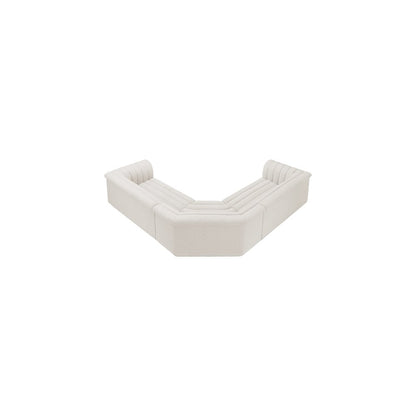 Cascade Cream Boucle Fabric Modular Sectional