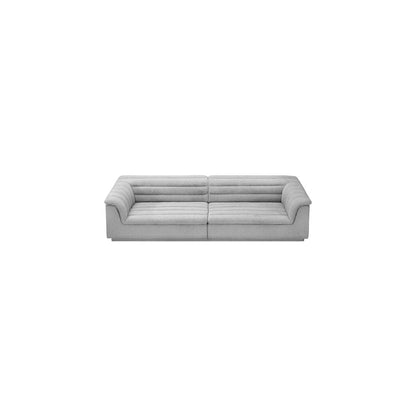 Cascade Grey Boucle Fabric Modular Sofa