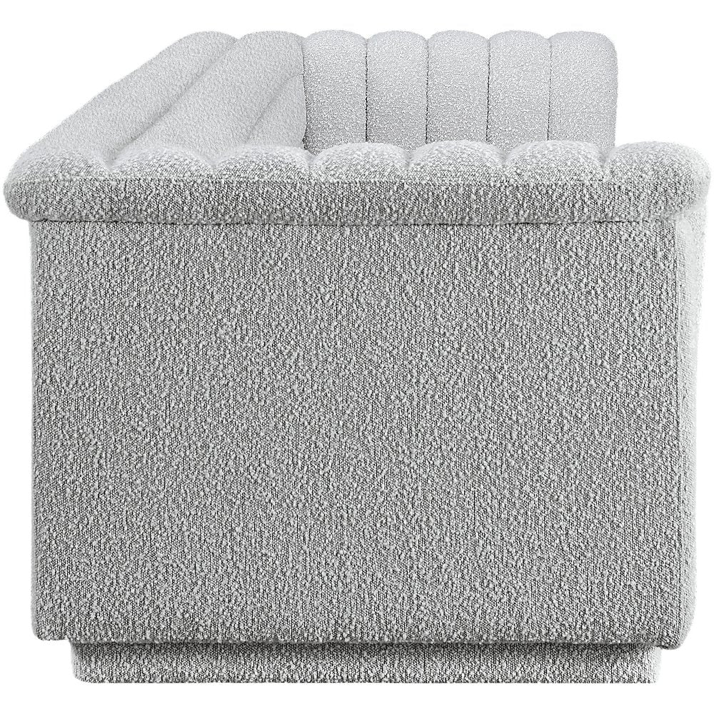Cascade Grey Boucle Fabric Modular Sofa