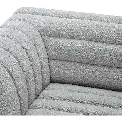 Cascade Grey Boucle Fabric Modular Sofa