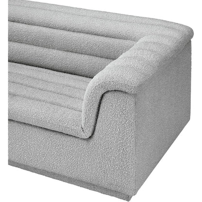 Cascade Grey Boucle Fabric Modular Sofa