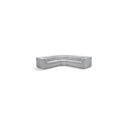 Cascade Grey Boucle Fabric Modular Sectional