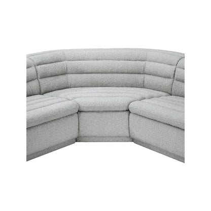 Cascade Grey Boucle Fabric Modular Sectional