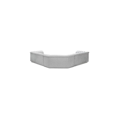Cascade Grey Boucle Fabric Modular Sectional