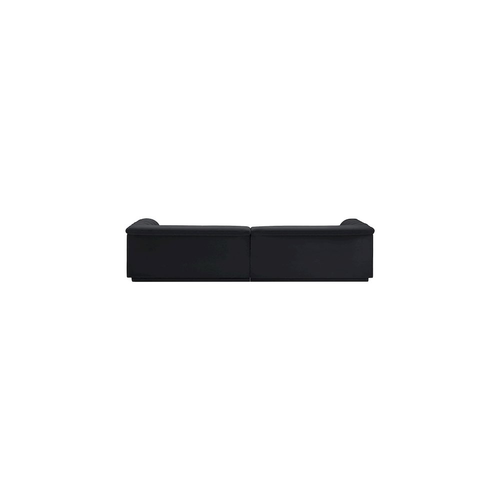 Cascade Black Velvet Fabric Modular Sofa