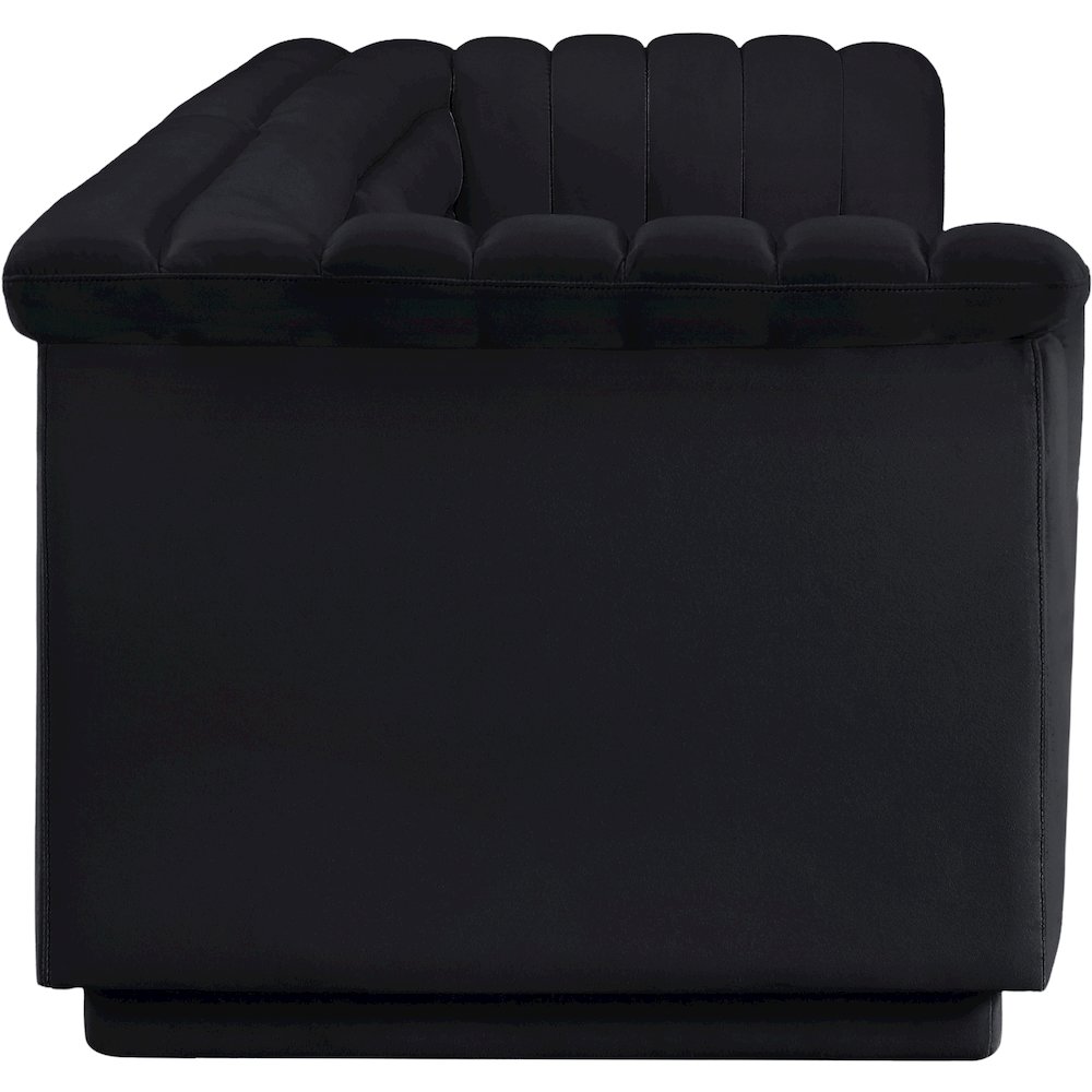 Cascade Black Velvet Fabric Modular Sofa