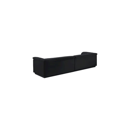 Cascade Black Velvet Fabric Modular Sofa