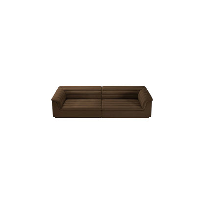 Cascade Brown Velvet Fabric Modular Sofa