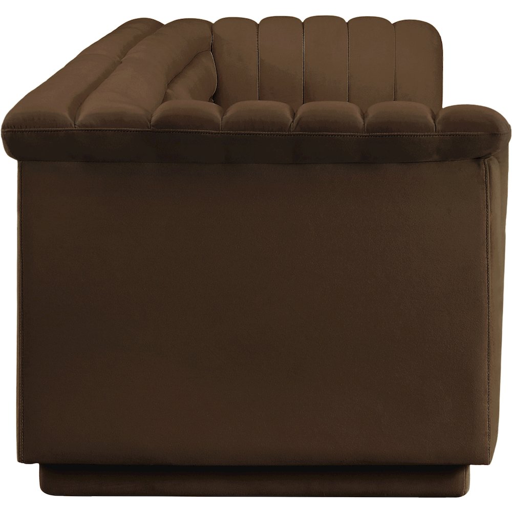 Cascade Brown Velvet Fabric Modular Sofa
