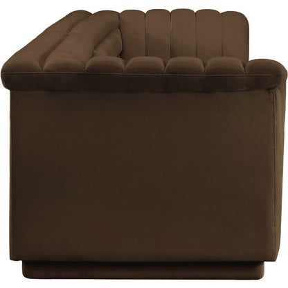 Cascade Brown Velvet Fabric Modular Sofa