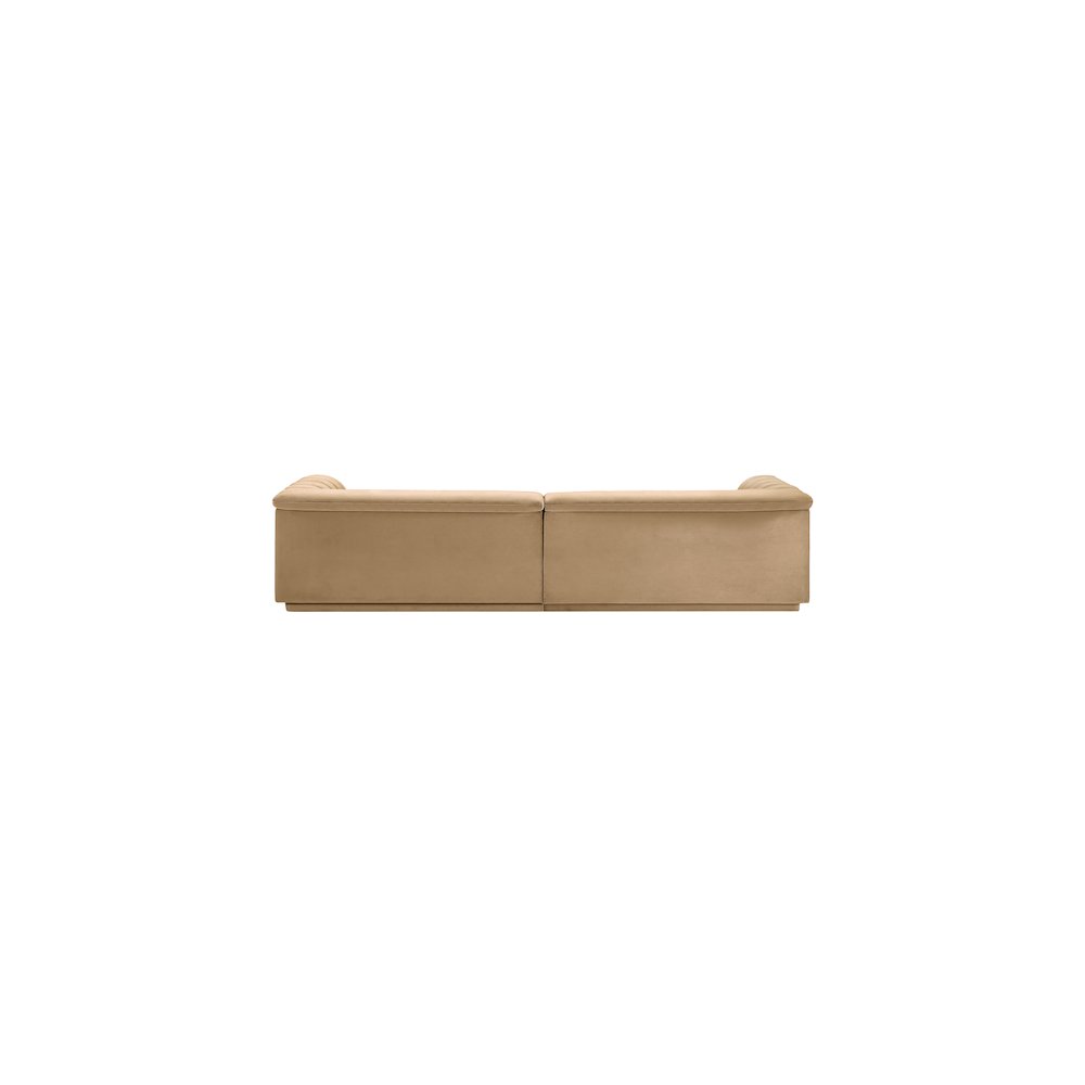 Cascade Camel Velvet Fabric Modular Sofa