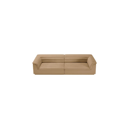 Cascade Camel Velvet Fabric Modular Sofa