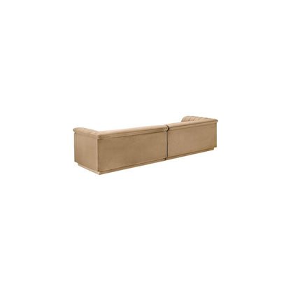 Cascade Camel Velvet Fabric Modular Sofa