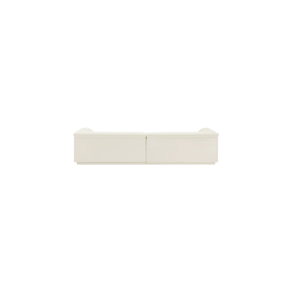 Cascade Cream Velvet Fabric Modular Sofa