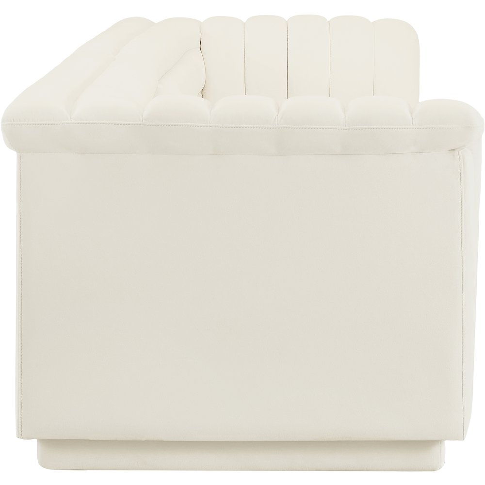Cascade Cream Velvet Fabric Modular Sofa
