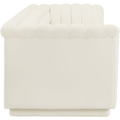 Cascade Cream Velvet Fabric Modular Sofa