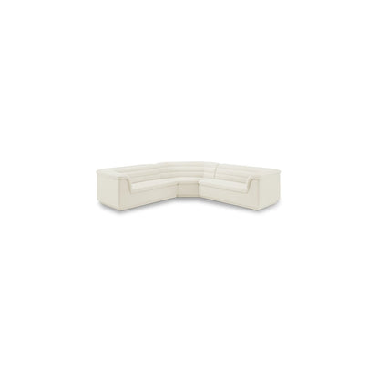 Cascade Cream Velvet Fabric Modular Sectional