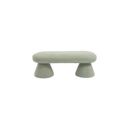 Drum Mint Faux Shearling Teddy Fabric Bench