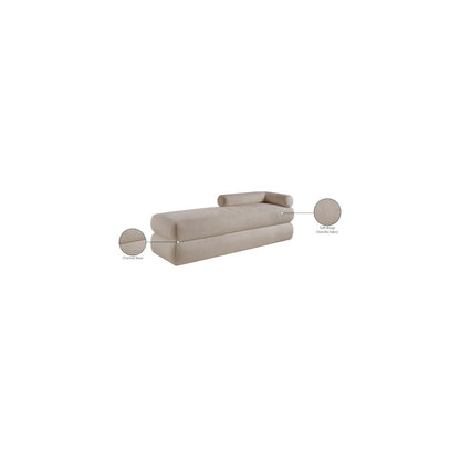 Kennedy Beige Chenille Fabric Bench