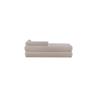 Kennedy Beige Chenille Fabric Bench