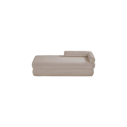 Kennedy Beige Chenille Fabric Bench