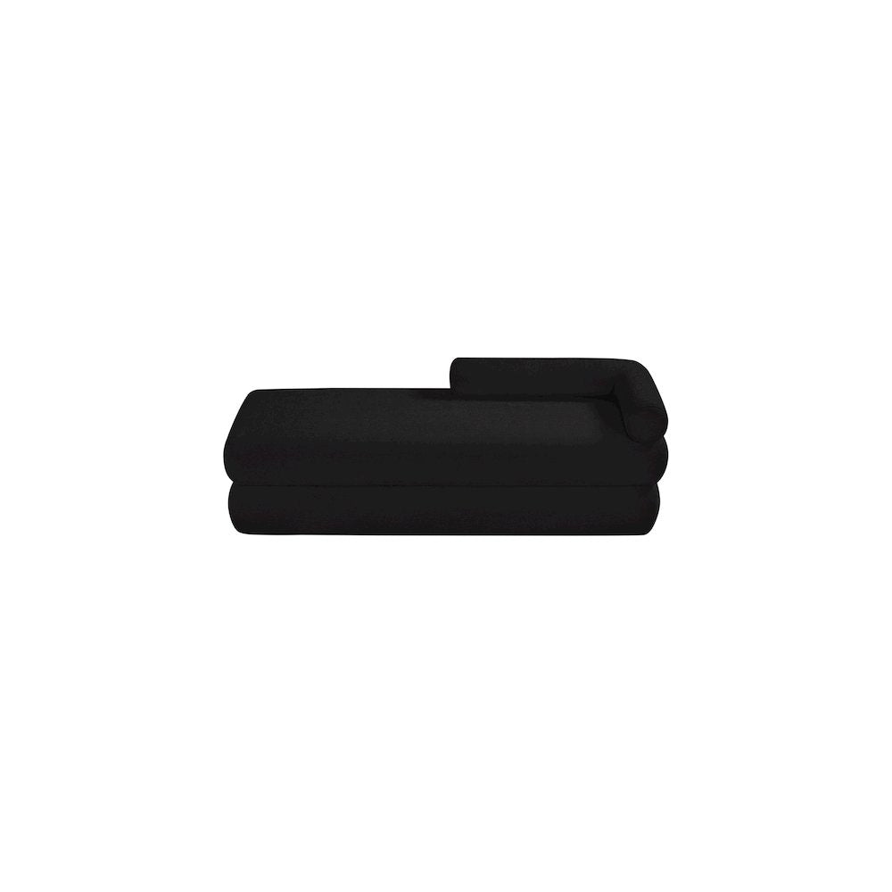 Kennedy Black Chenille Fabric Bench