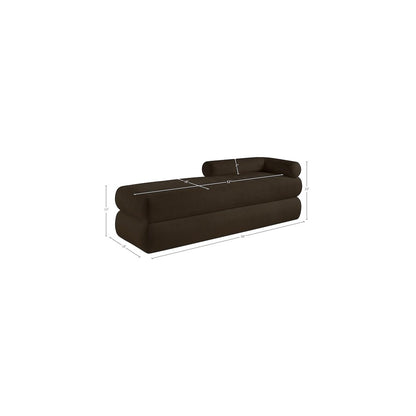 Kennedy Brown Chenille Fabric Bench
