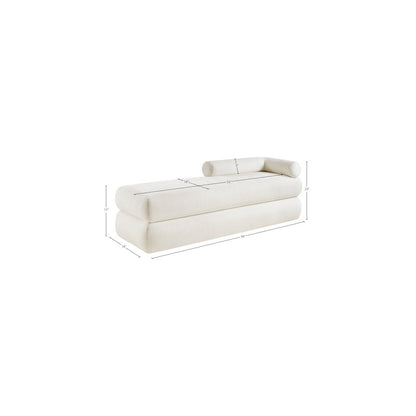Kennedy Cream Chenille Fabric Bench